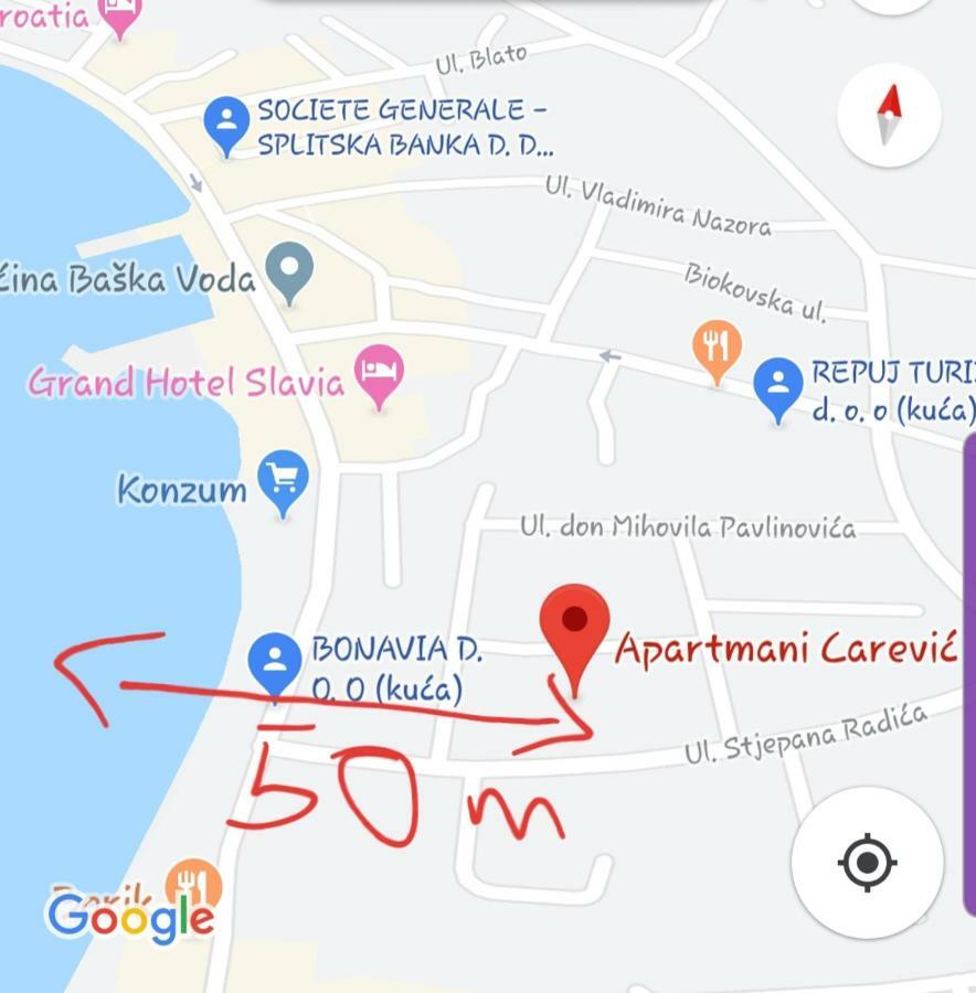 Apartment Carevic Baška Voda Eksteriør bilde